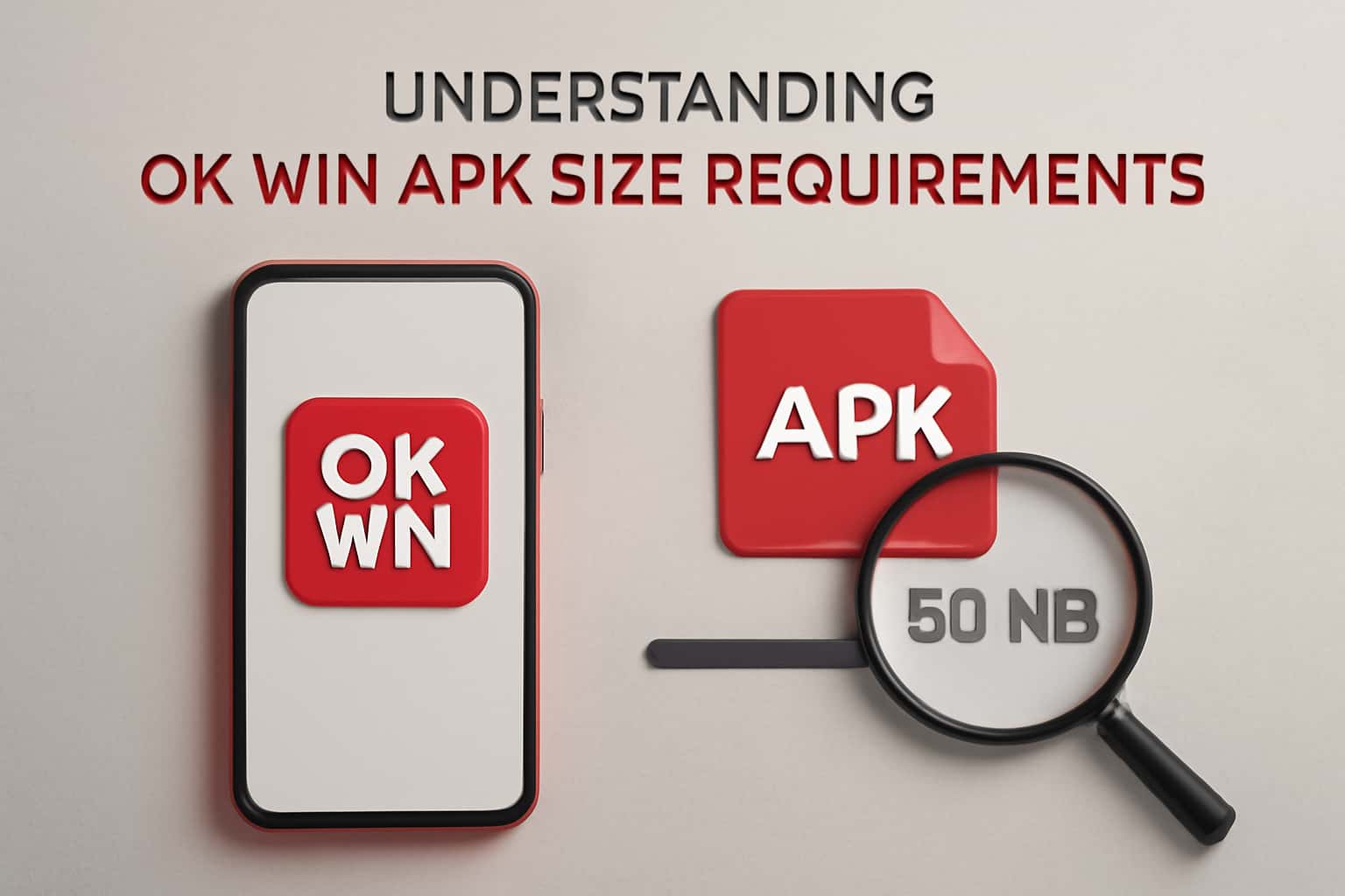 Hero image depicting the concept of OK Win APK size requirements
