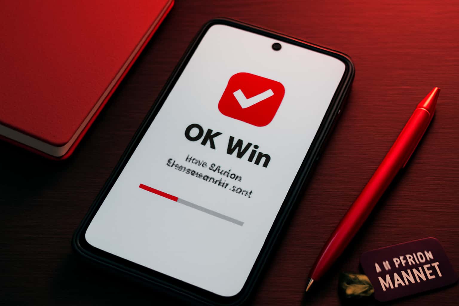 Visual representation of the installation process for OK Win on Android devices.