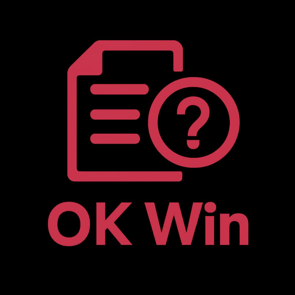 Badge representing the OK Win App features.