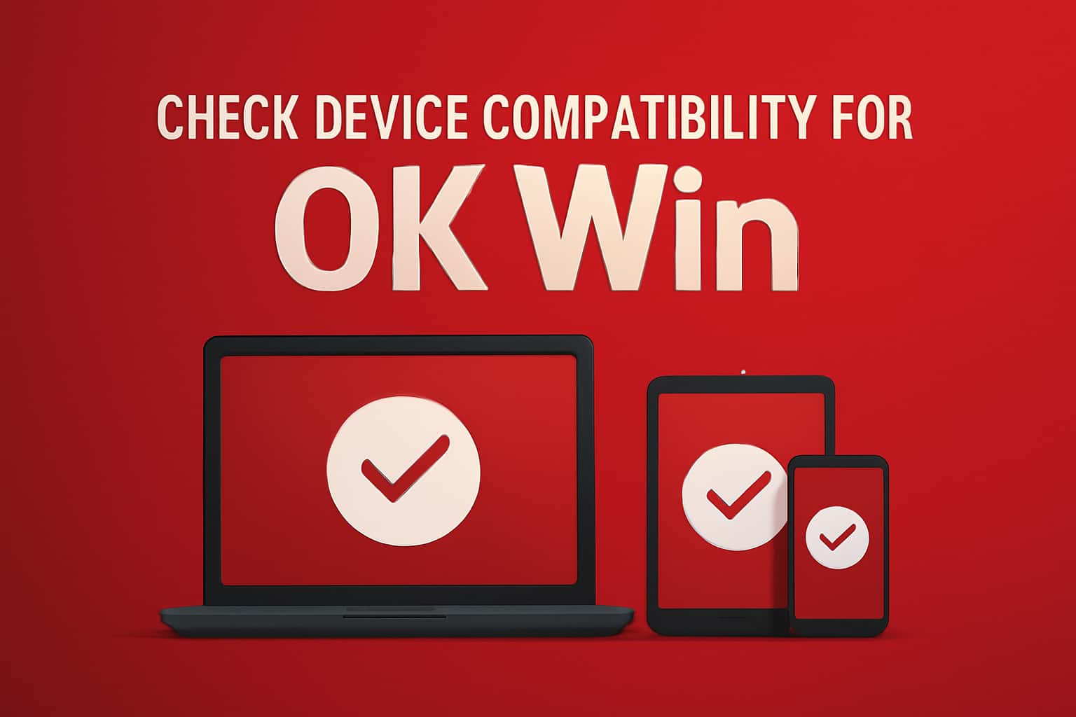 An informational visual representation for checking device compatibility for OK Win.
