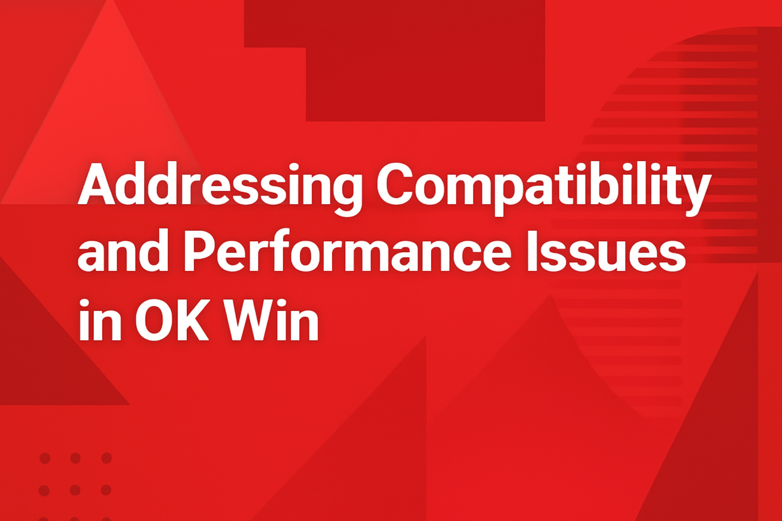 Informational graphic representing the configuration settings for OK Win.