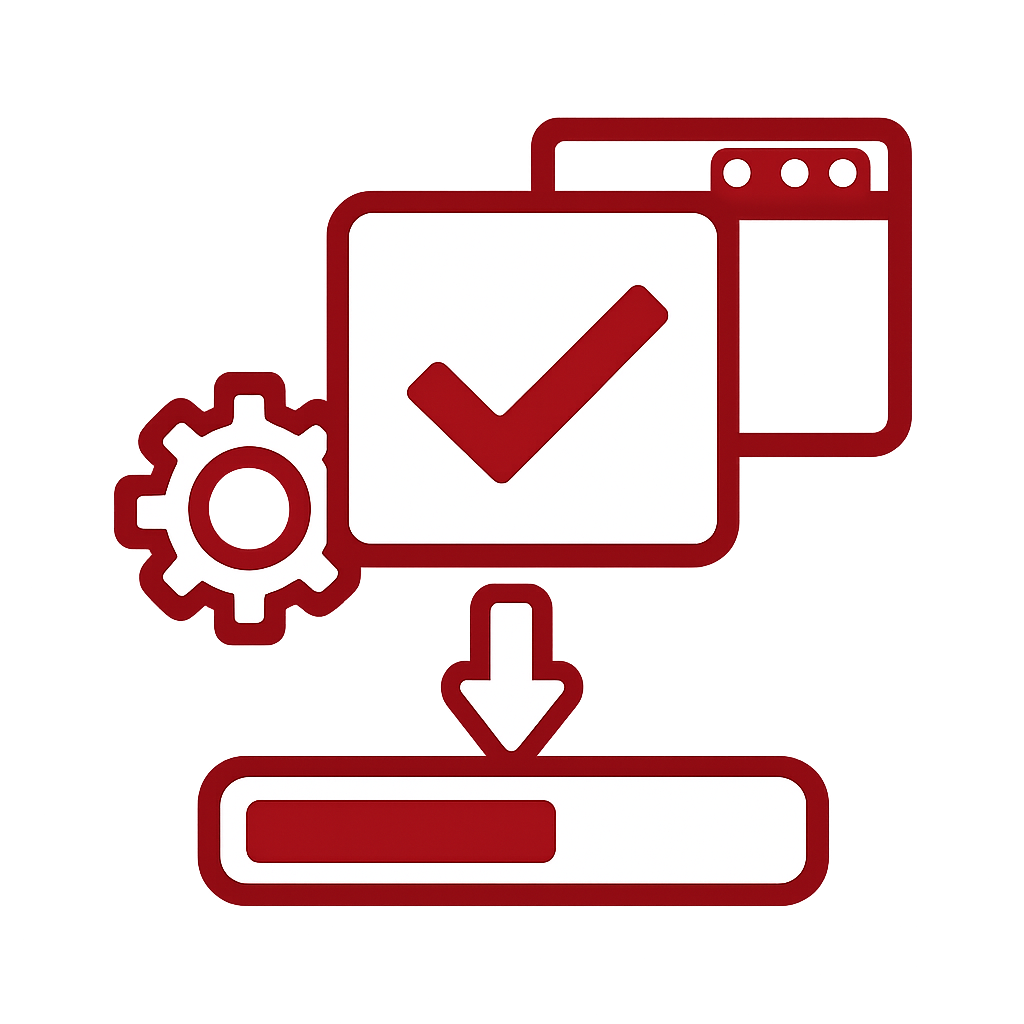 Diagram explaining OK Win app installation requirements.