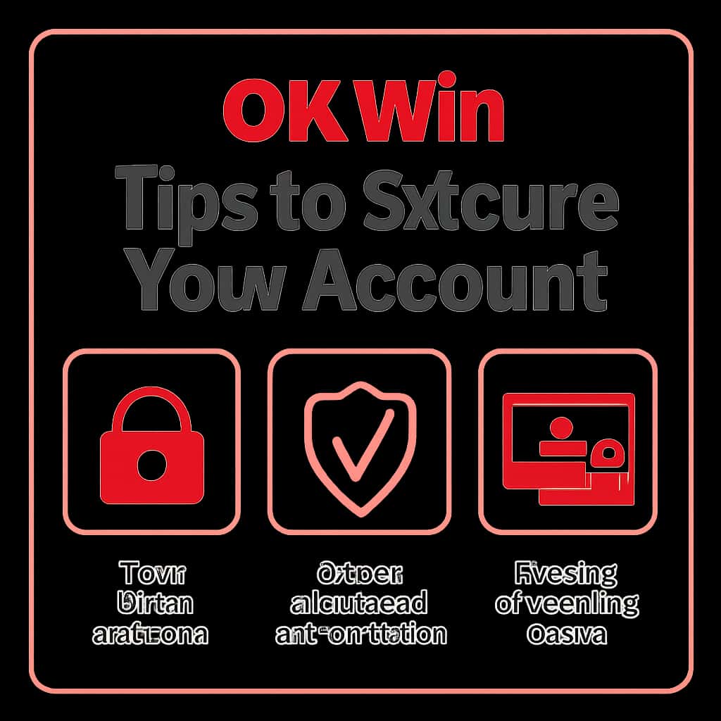 Diagram illustrating security tips for OK Win account.