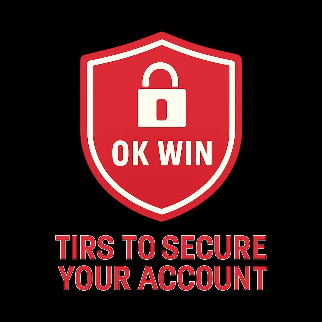 Badge representing guide for securing your OK Win account.
